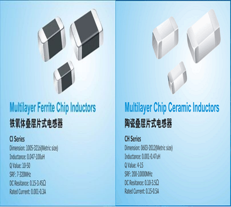 Multilayer Ferrite and Ceramics chip inductor